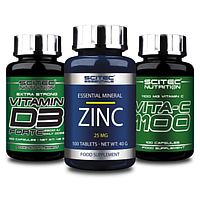 Scitec Nutrition D3 Forte + Vitamin C 1100 + Zinc&nbsp;(set)